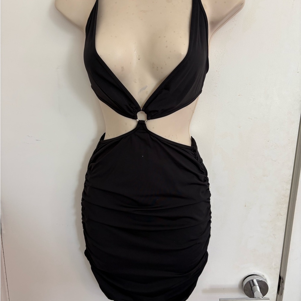 Dolls Kill Black Backless Cut-Out Dress